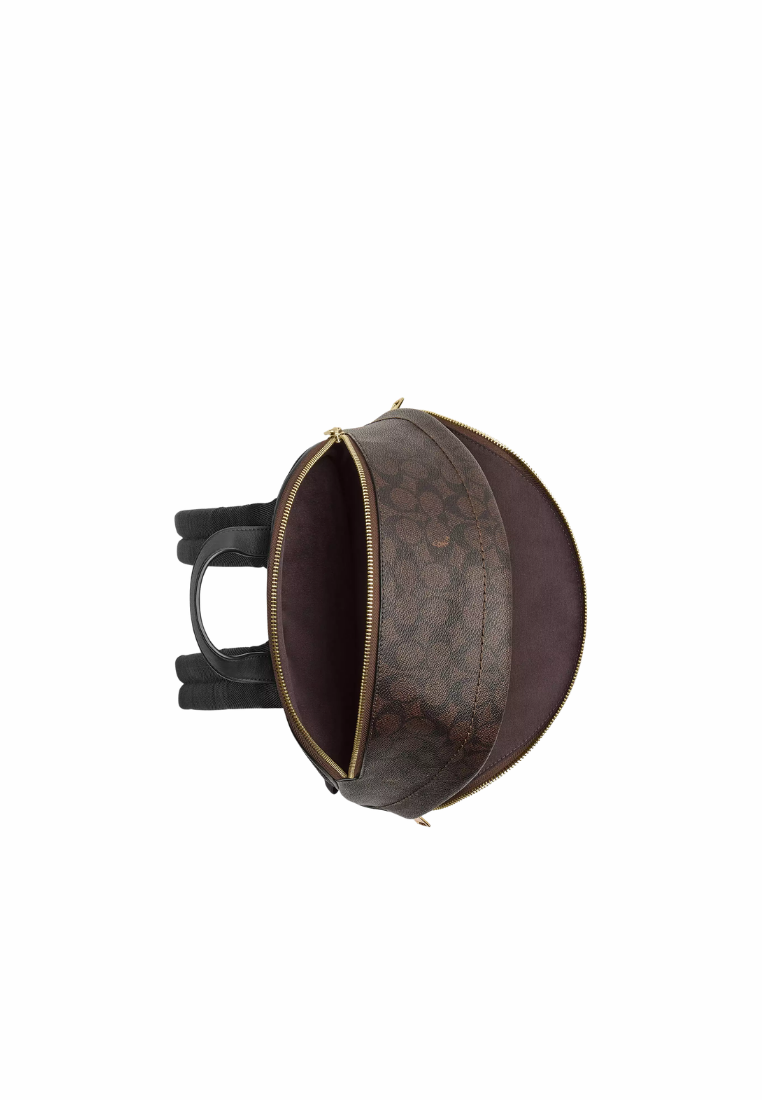 ( PREORDER ) Coach Taylor Small In Signature Canvas Backpack In Walnut Black CDW76