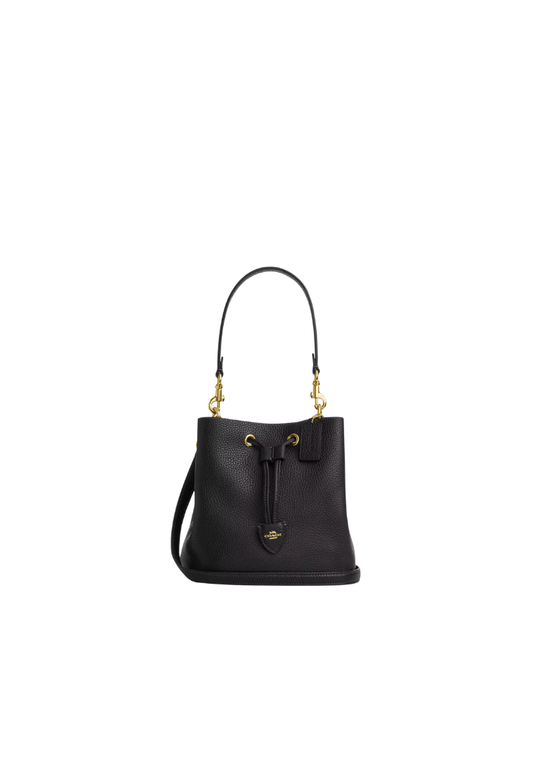 ( PREORDER ) Coach Rowan Bucket Bag In Gold Black CBH06