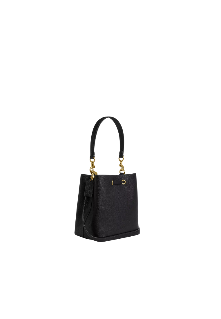 ( PREORDER ) Coach Rowan Bucket Bag In Gold Black CBH06