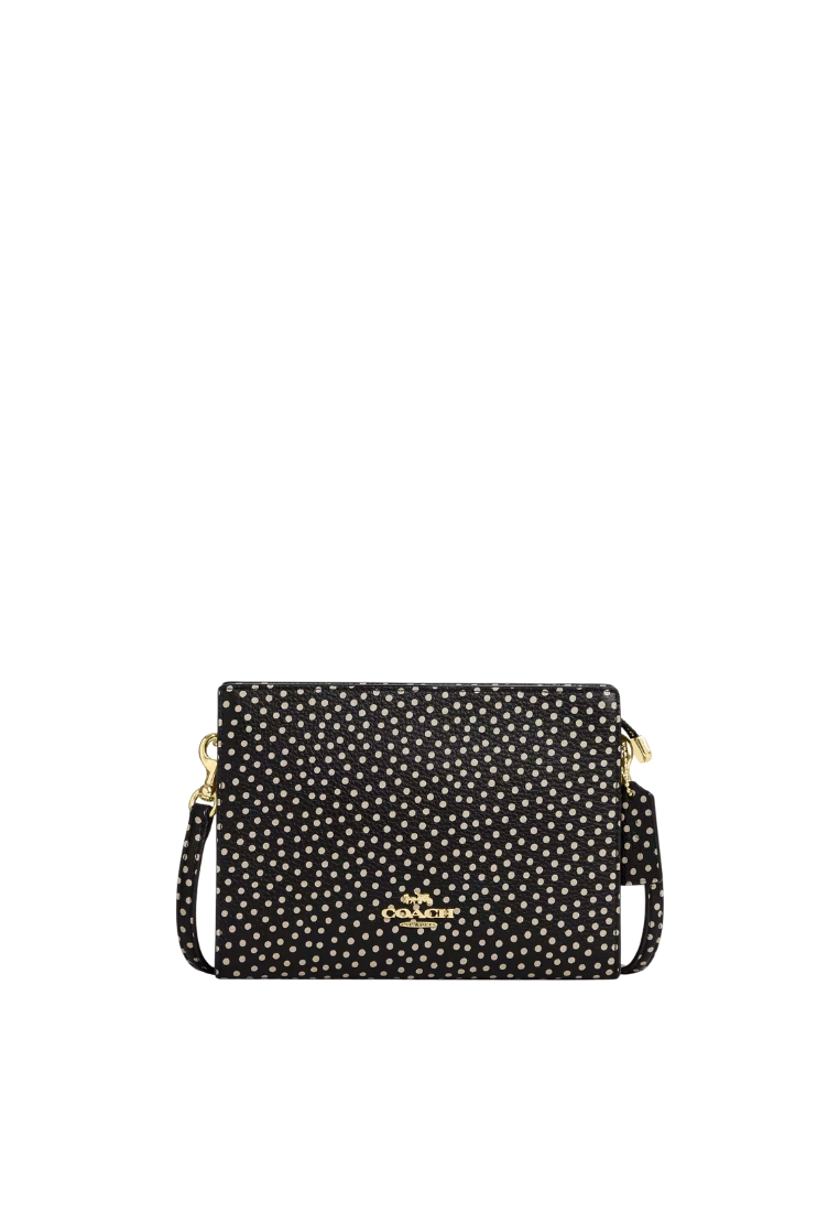( PREORDER ) Coach Slim With Spot Print Crossbody Bag In Gold Black Multi CCI77