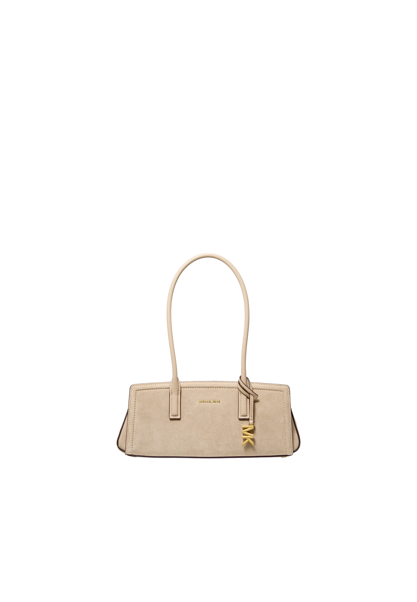 ( PREORDER ) Michael Kors Laila Small Suede Shoulder Bag In Khaki 30T6A9IT0S