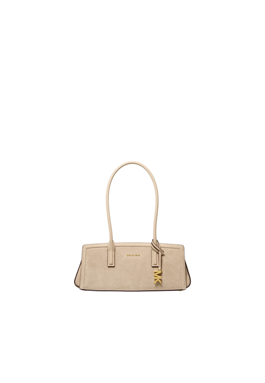 ( PREORDER ) Michael Kors Laila Small Suede Shoulder Bag In Khaki 30T6A9IT0S