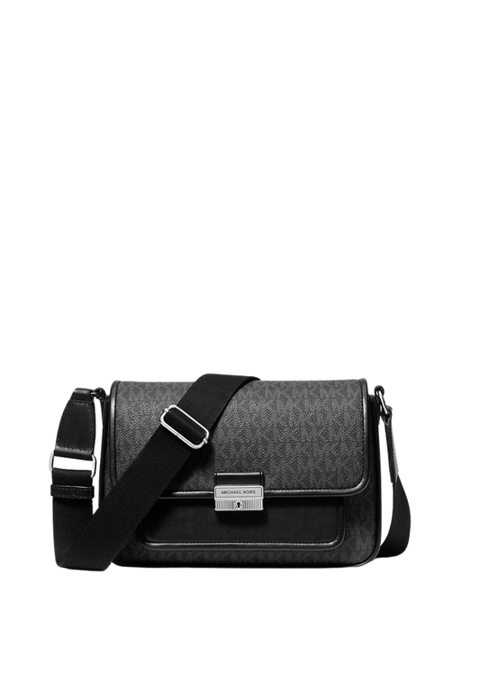 Michael Kors Bradshaw Medium Signature Logo Messenger Bag In Black 35S5S2BM8B