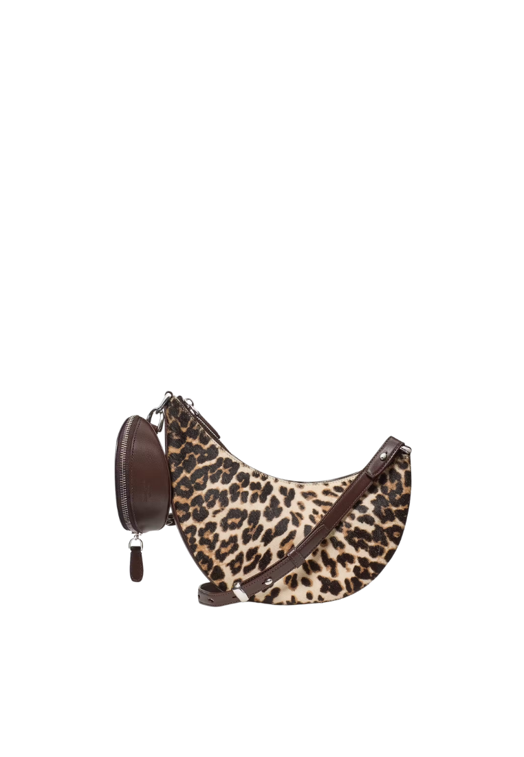 ( PREORDER ) Kate Spade Duo Leopard Haircalf Crossbody Bag In Leopard Multi KN093
