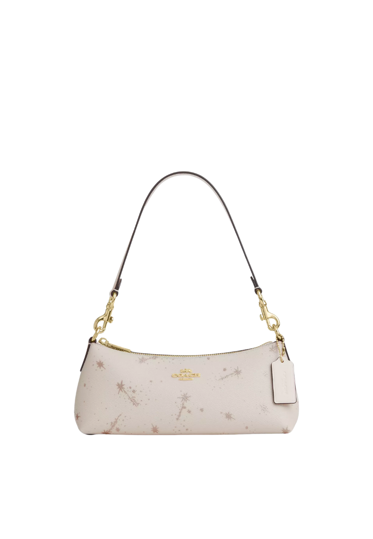 ( PREORDER ) Coach Charlotte Shoulder Bag In Gold Chalk Multi CCL41
