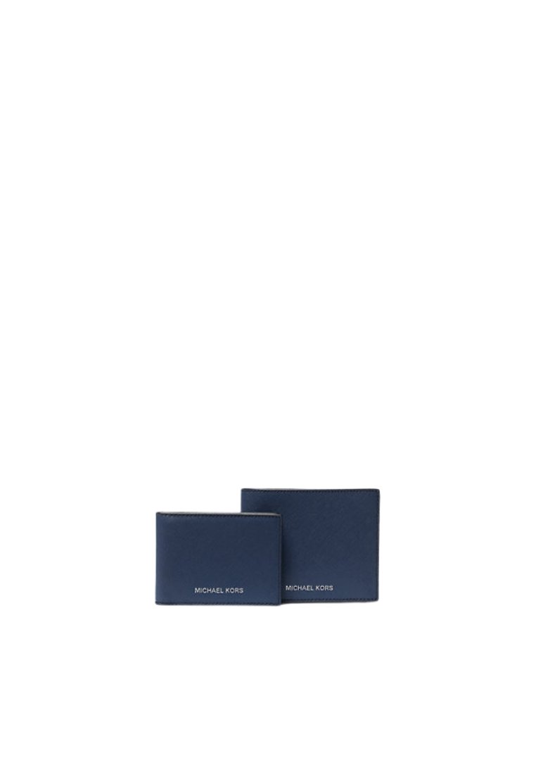 Michael Kors Harrison Billfold Wallet With Passcase In Navy 36S4LHRF6L