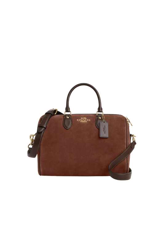 ( PREORDER ) Coach Rowan Large Satchel Bag In Vintage Brown CCC79