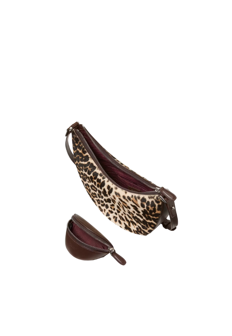 ( PREORDER ) Kate Spade Duo Leopard Haircalf Crossbody Bag In Leopard Multi KN093