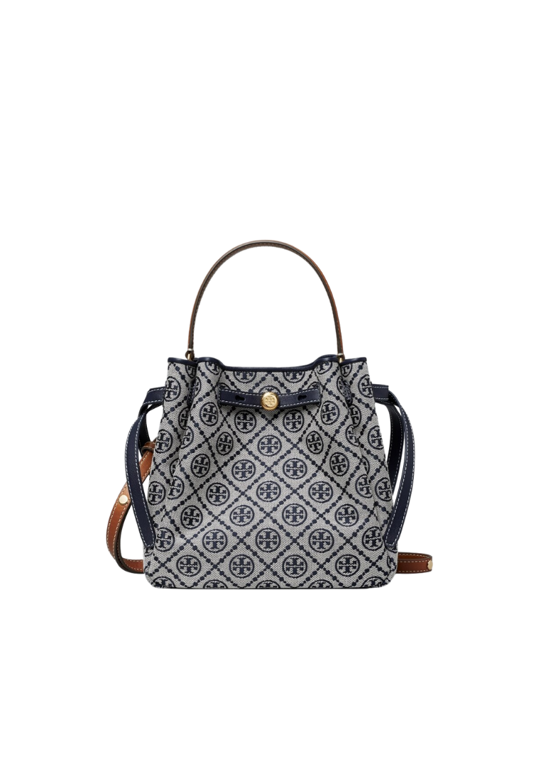 ( PREORDER ) Tory Burch T Monogram Romy Bucket Bag In Tory Navy 178016