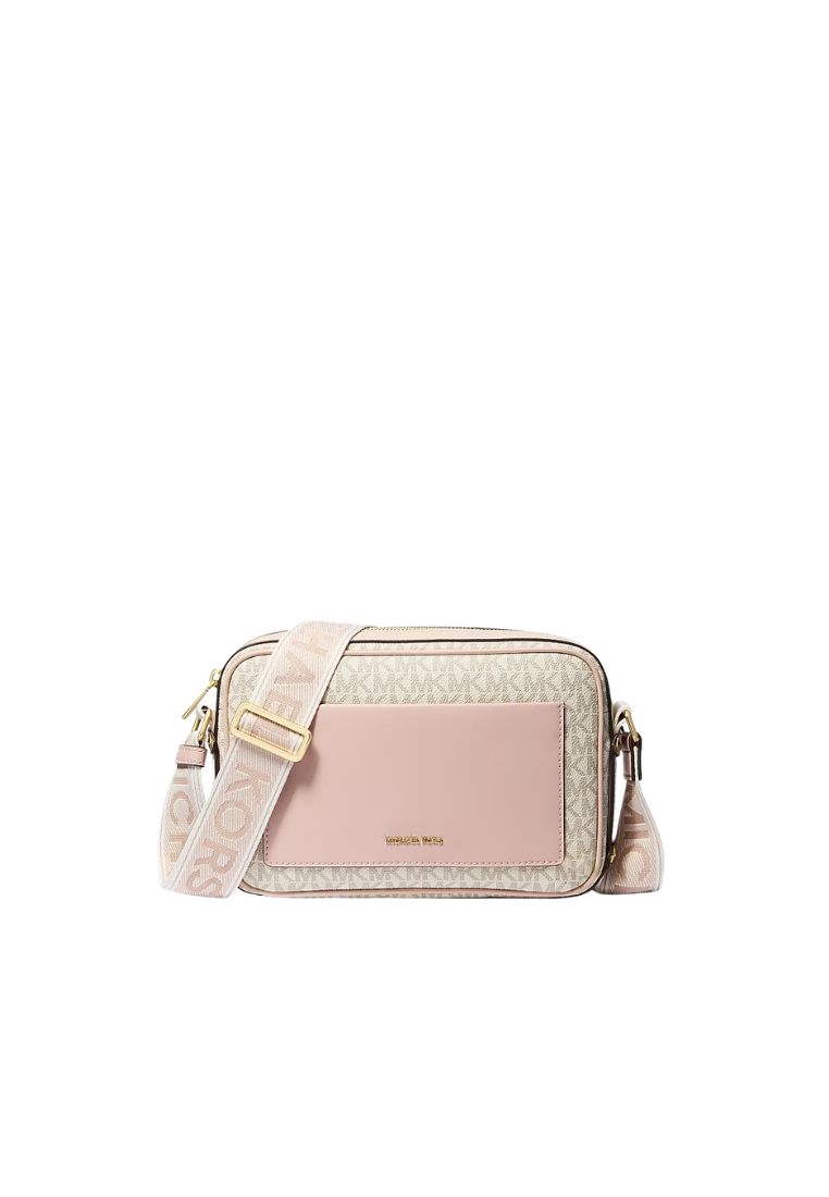 ( PREORDER ) Michael Kors Maeve Large Signature Logo Crossbody bag In Vanilla Soft Pink 32R5G5VC9B