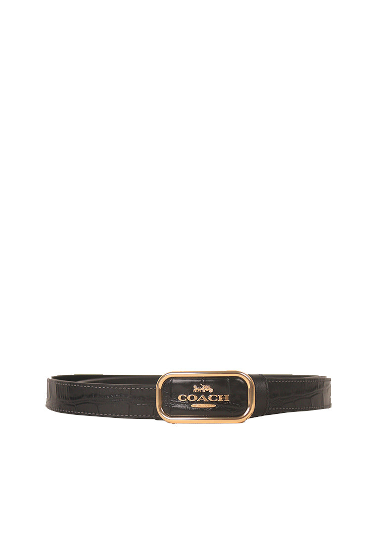 Coach Signature Buckle Cut To Size Morgan Belts In Black CR913