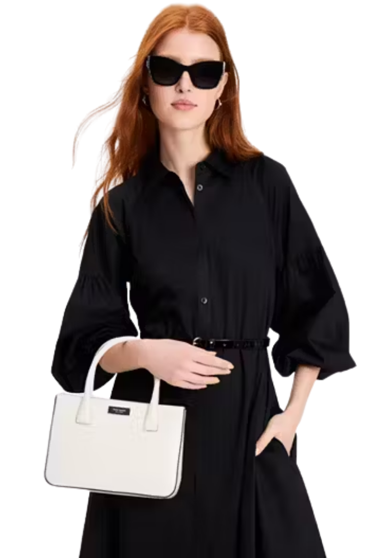( PREORDER ) Kate Spade Sam Icon Square Tote Bag In Parchment KF879