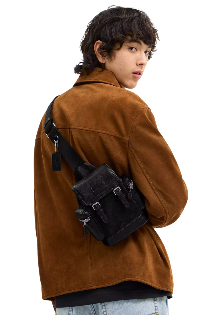 ( PREORDER ) Coach Sprint Sling Pack In Silver CCE79