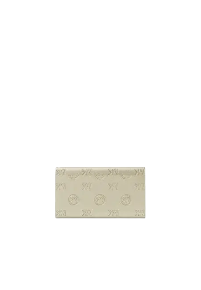 Michael Kors Carson Large Metallic Logo Debossed Wallet In Pale Gold 35R6G2ZC7M