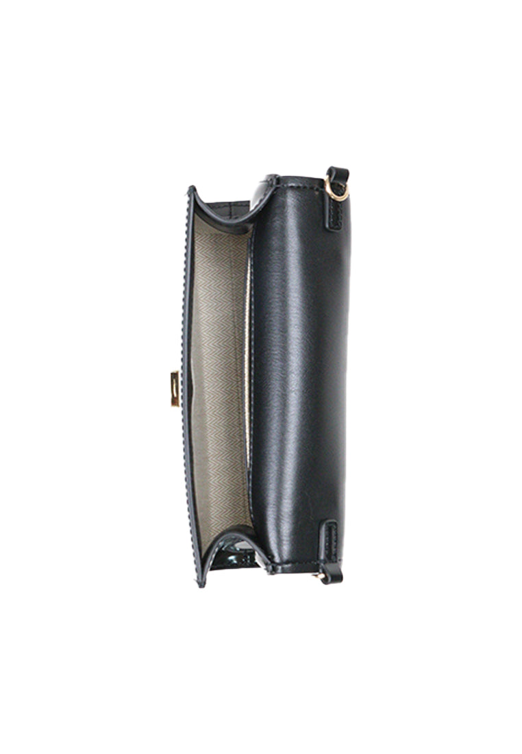 Tory Burch Emerson Patent Mini Top Handle In Black 176967