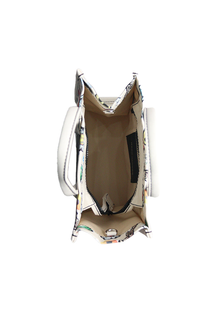 Marc Jacobs Printed Canvas Small Tote Bag In White Multi 4S6HTT022H02
