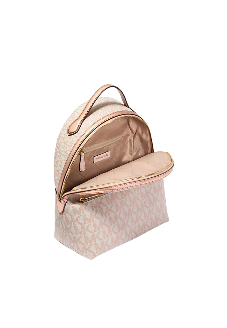 ( PREORDER ) Michael Kors Sheila Medium Two-Tone Signature Logo Backpack In Rose Gold 35F4G6HB6M