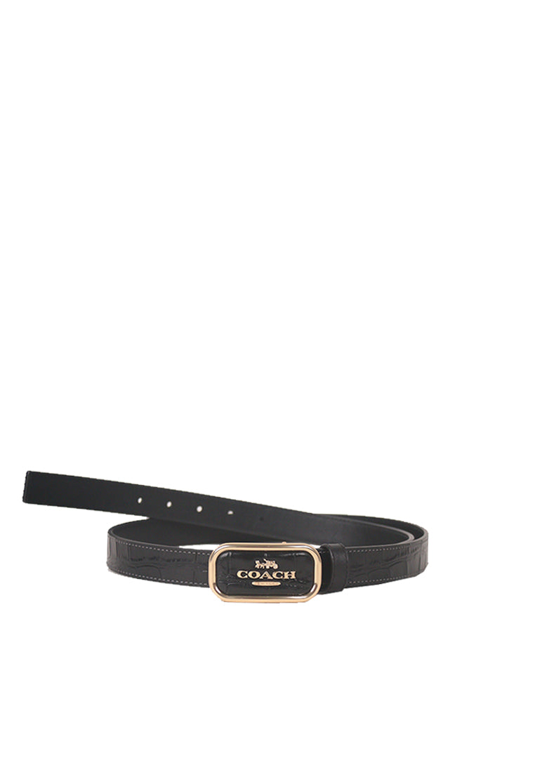 Coach Signature Buckle Cut To Size Morgan Belts In Black CR913