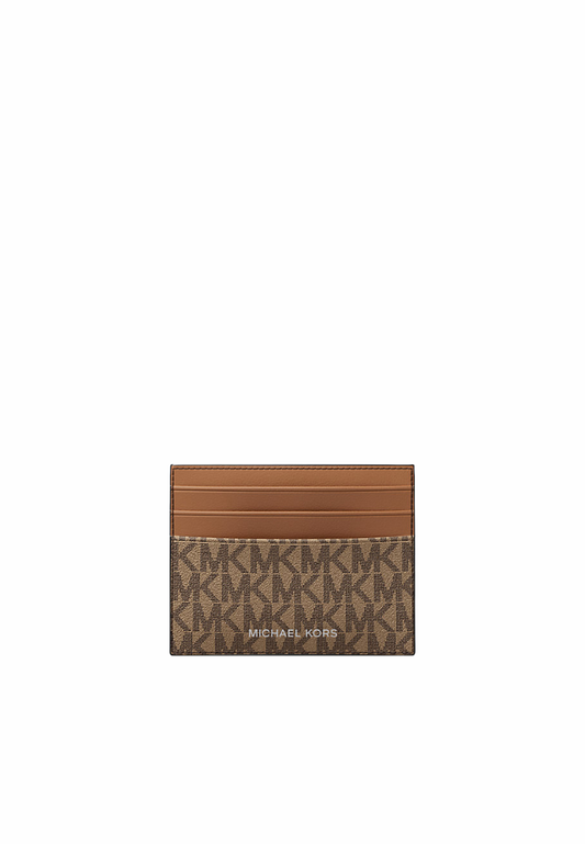 ( PREORDER ) Michael Kors Cooper Signature Logo Card Case In Camel 36S6LCOD0B