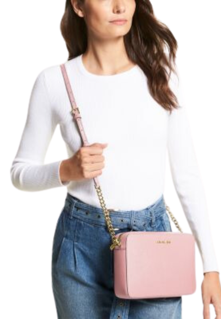 Michael Kors Jet Set Item Crossbody Bag In Powder Blush 35T8GTTC9L