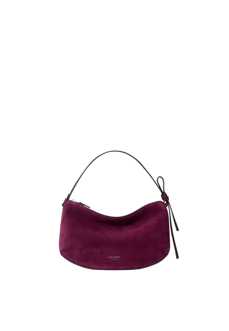 ( PREORDER ) Kate Spade Loop Suede Shoulder Bag In Purple Agate KM484