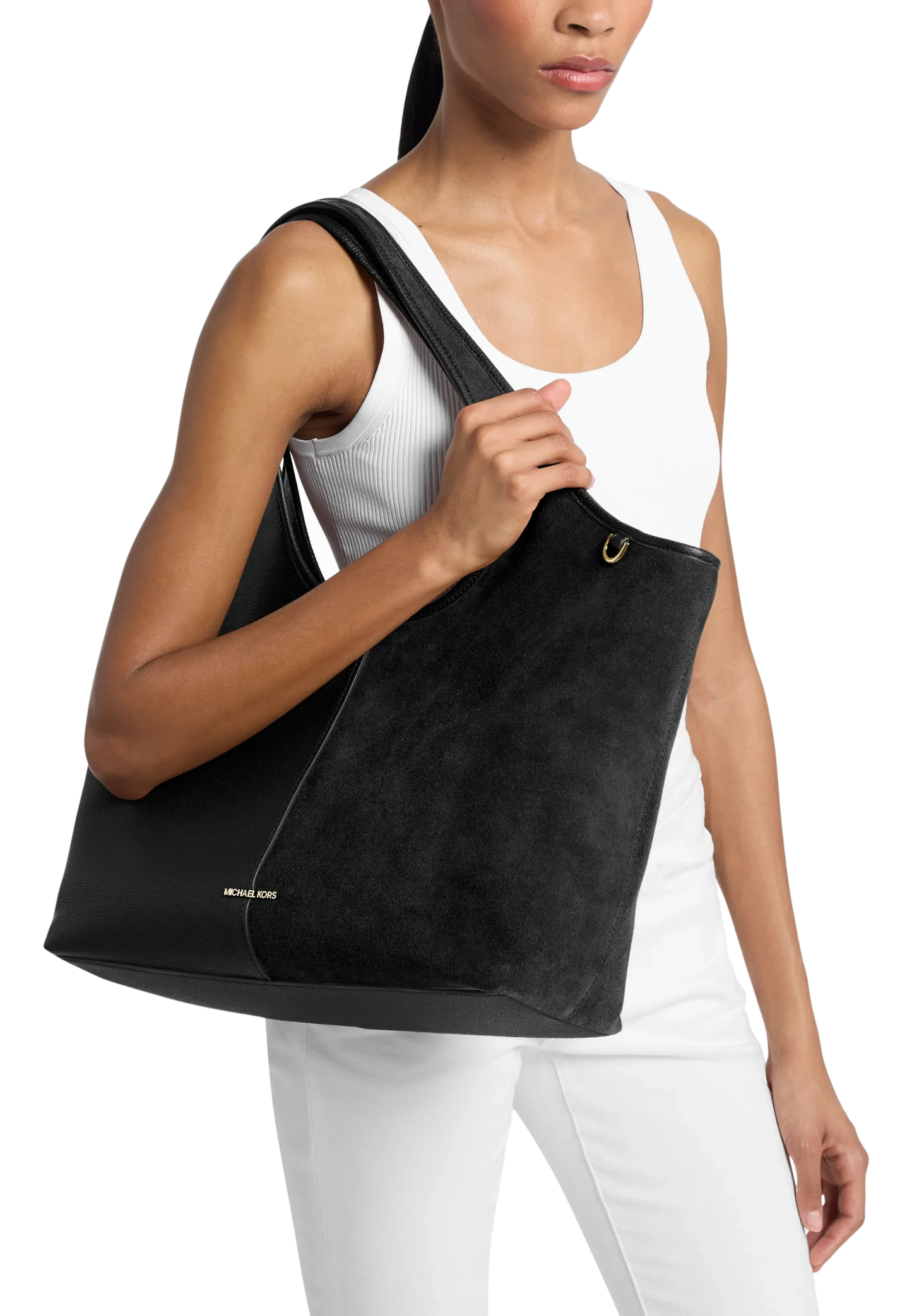 ( PREORDER ) Michael Kors Henly Large Tote Bag In Black 30T6G51T3S