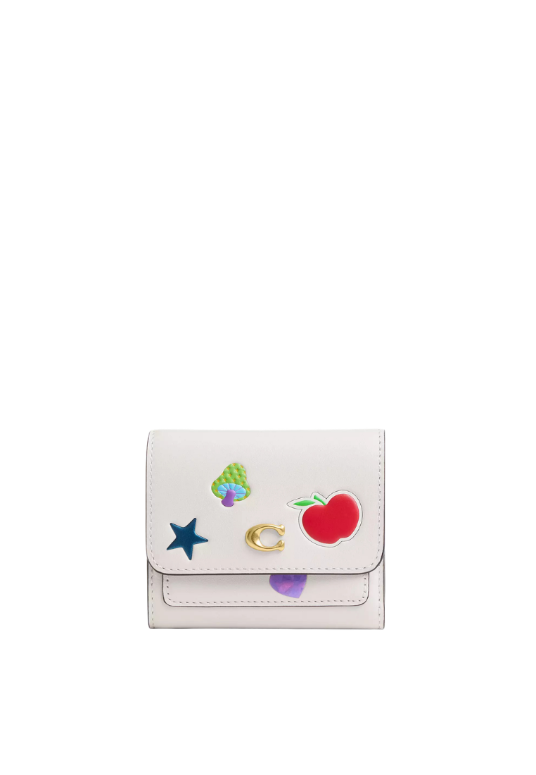 ( PREORDER ) Coach Mila Small Flap With Sticker Print Wallet In Chalk Multi CCD00