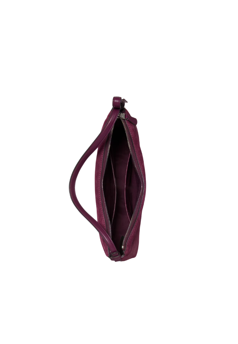 ( PREORDER ) Kate Spade Loop Suede Shoulder Bag In Purple Agate KM484