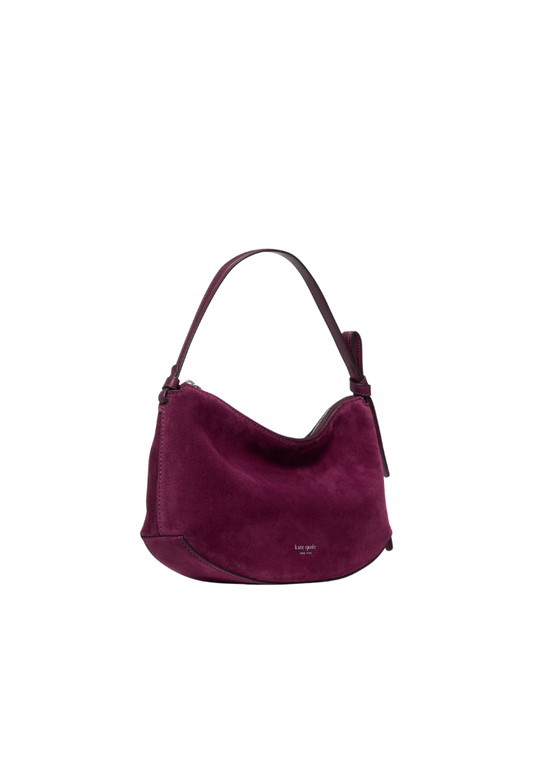 ( PREORDER ) Kate Spade Loop Suede Shoulder Bag In Purple Agate KM484