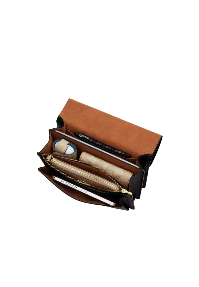 Coach Klare Crossbody Bag With Plaid Print In Dark Natural Multi CB185