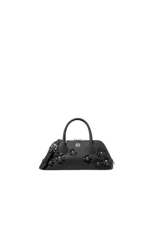 Michael Kors Petra Small Signature Logo Floral Embellished Crossbody Bag In Black 35S6S2PC1V