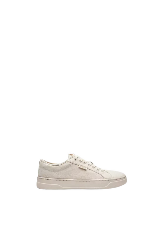 ( PREORDER ) Coach Canvas Sneaker Shoes In Chalk CAS55