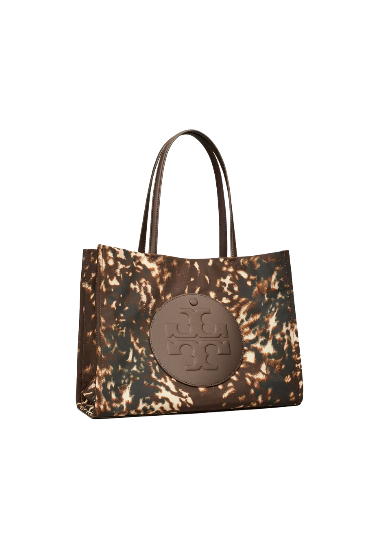 ( PREORDER ) Tory Burch Ella Printed Nylon Small Tote Bag In Fall Fawn 179300