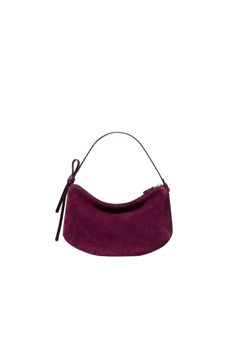 ( PREORDER ) Kate Spade Loop Suede Shoulder Bag In Purple Agate KM484