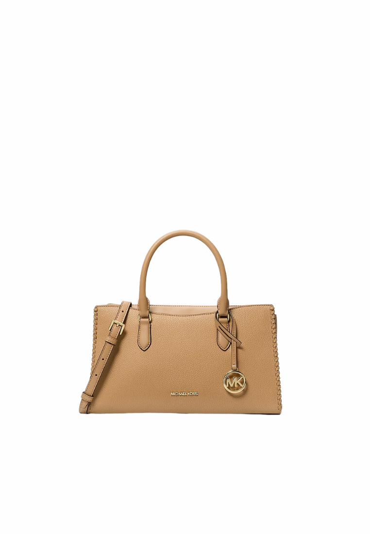 ( PREORDER ) Michael Kors Arden Medium Satchel Bag In Camel 35S6G4XS2V