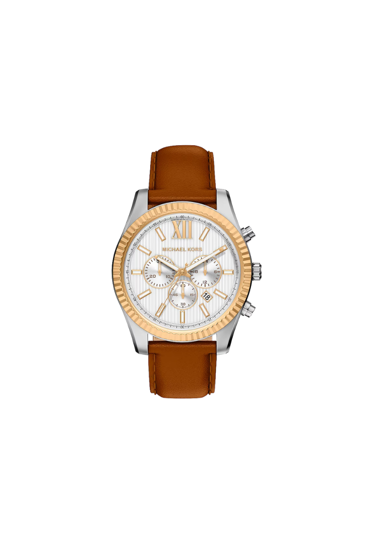 ( PREORDER ) Michael Kors Oversized Lexington Two-Tone Watch In Luggage MK9257