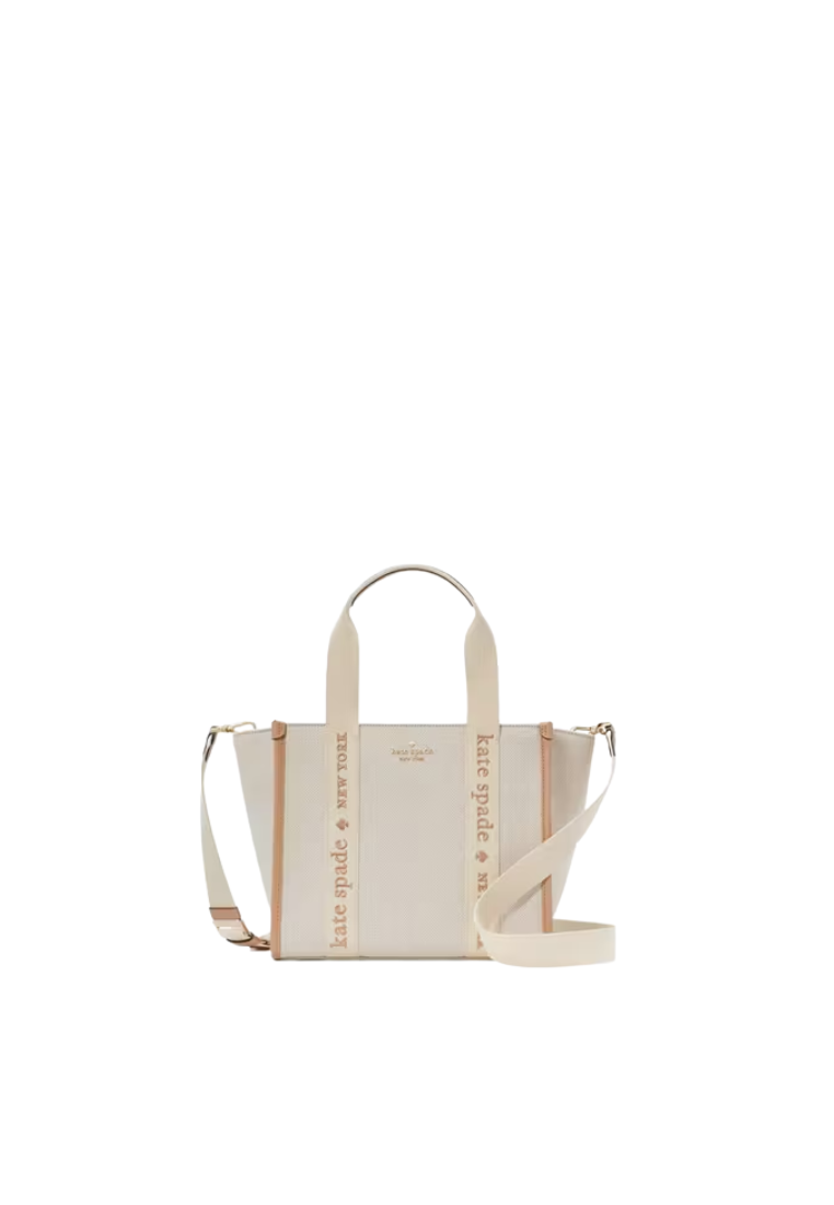 ( PREORDER ) Kate Spade Kip Canvas Mini Tote Bag In Light Fawn Multi KG767