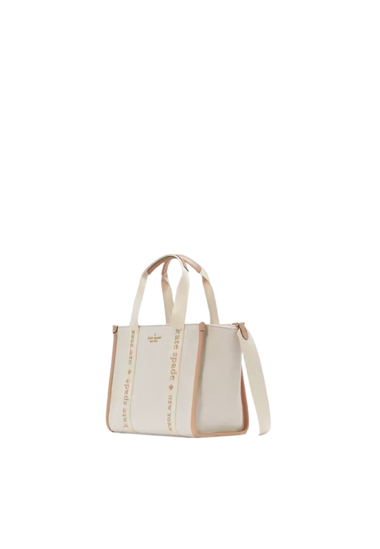 ( PREORDER ) Kate Spade Kip Canvas Mini Tote Bag In Light Fawn Multi KG767