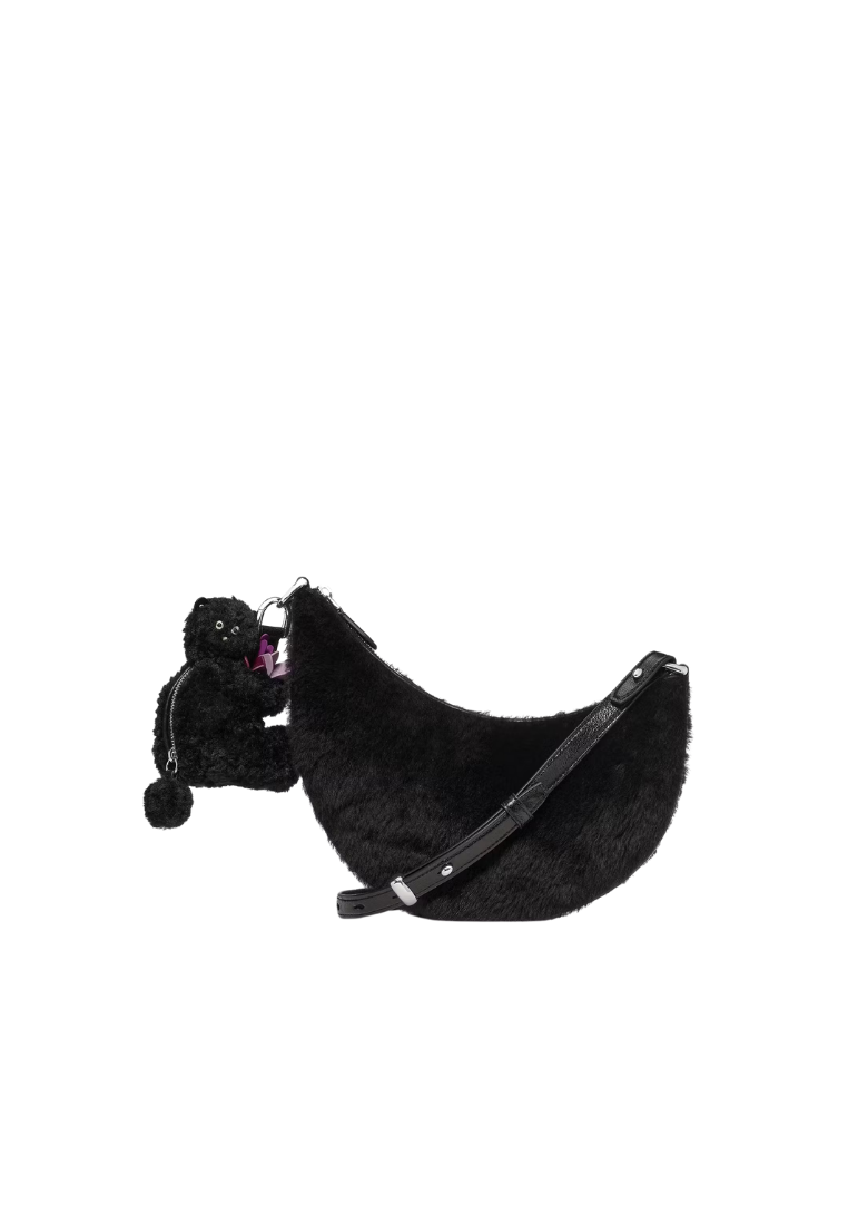 ( PREORDER ) Kate Spade Duo Shearling Bear Crossbody Bag In Black Multi KN277