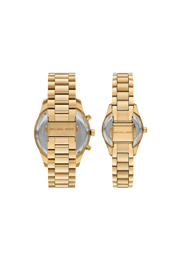 ( PREORDER ) Michael Kors Lexington His and Hers Gold-Tone Watch Set In Gold MK4950SET