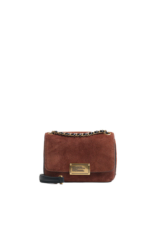 Marc Jacobs The Plaza Suede Shoulder Bag In Cognac 4F5HSH076H01