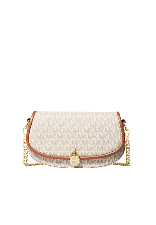 ( PREORDER ) Michael Kors Mila Small Signature Logo Crossbody Bag In Vanilla 35F5GIMC1B