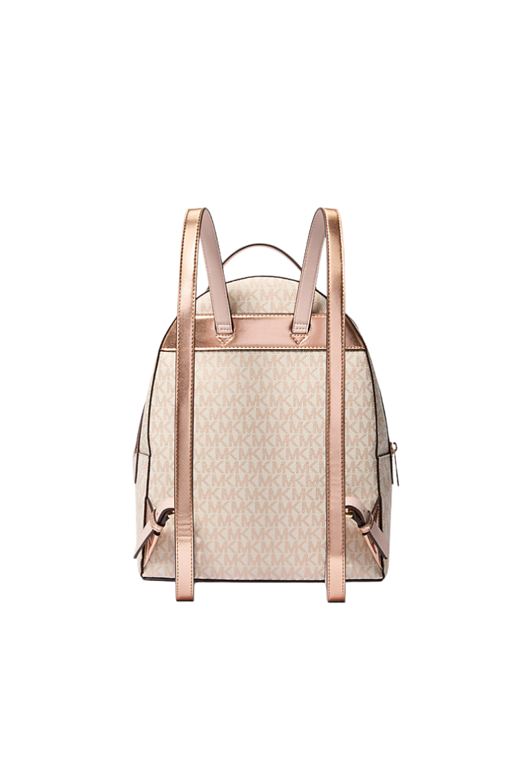 ( PREORDER ) Michael Kors Sheila Medium Two-Tone Signature Logo Backpack In Rose Gold 35F4G6HB6M