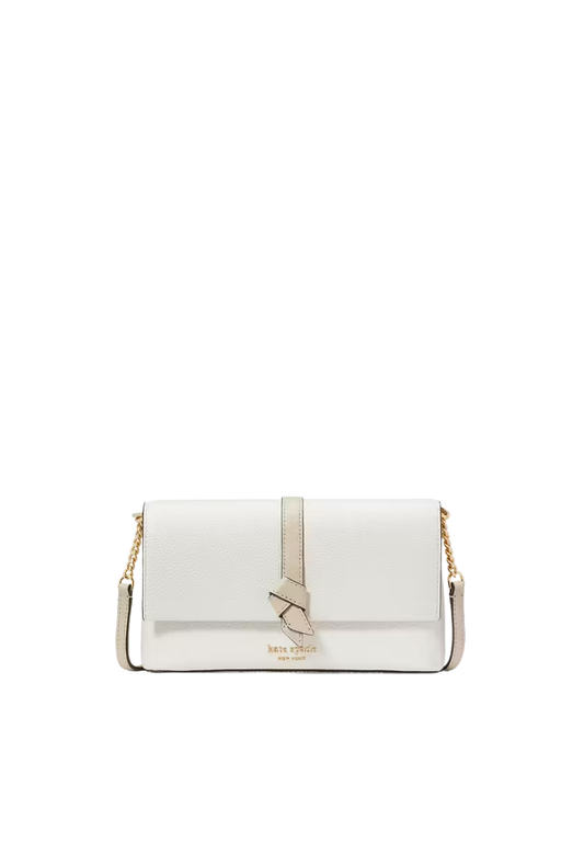 ( PREORDER ) Kate Spade Knott Colorblocked Flap Chain Crossbody Bag In Light Cream Multi KH171