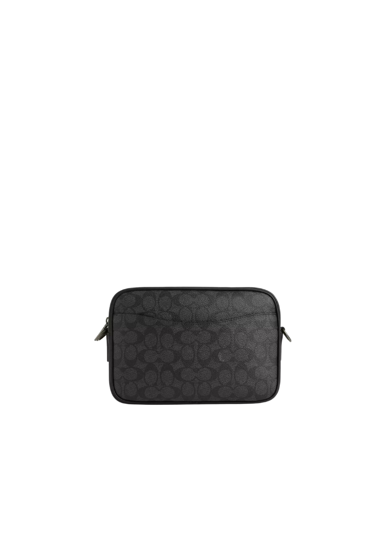 ( PREORDER ) Coach Elias Crossbody Crossbody Bag In Gunmetal Charcoal Black CZ401