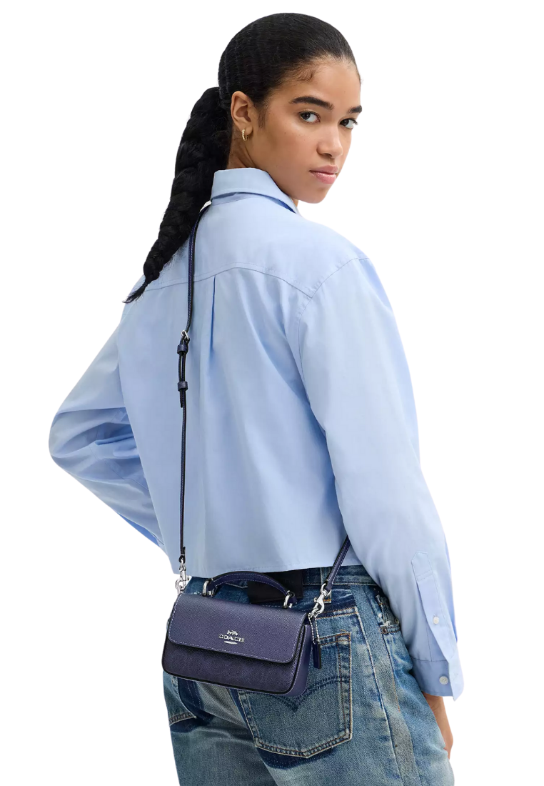 ( PREORDER ) Coach Mini Josie In Signature Canvas Top Handle In Blue Navy CCK68