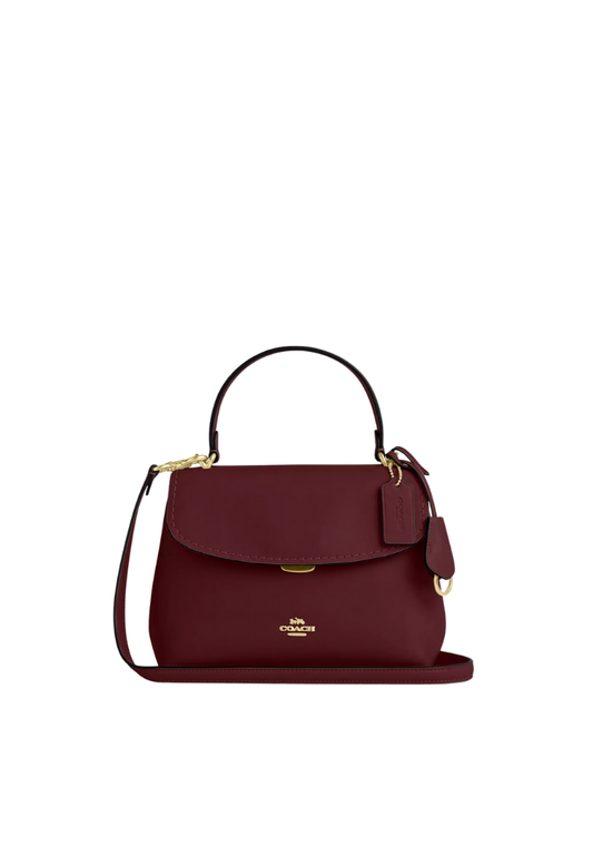 ( PREORDER ) Coach Emory Top Handle Crossbody Bag In Maroon CCE54