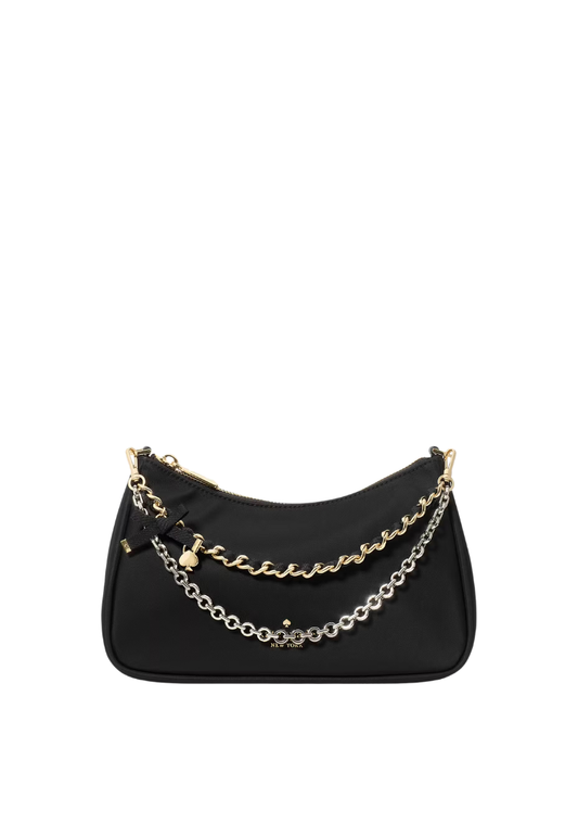 ( PREORDER ) Kate Spade Margot Nylon Convertible Crossbody Bag In Black KN250