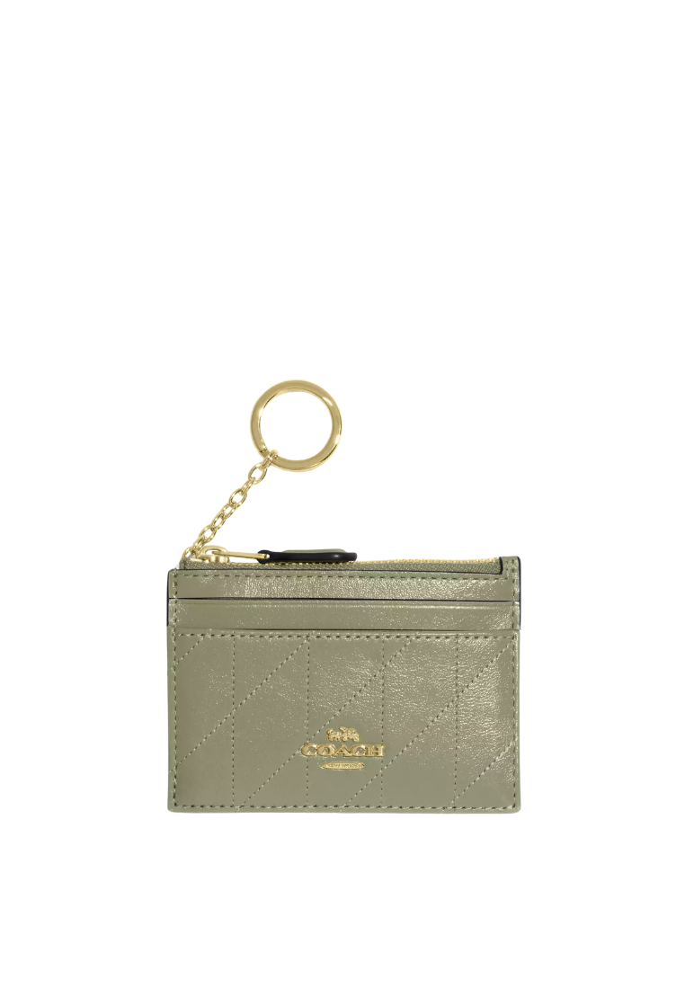 ( PREORDER ) Coach Mini Skinny Id With Quilting Card Case In Pistachio CEH41