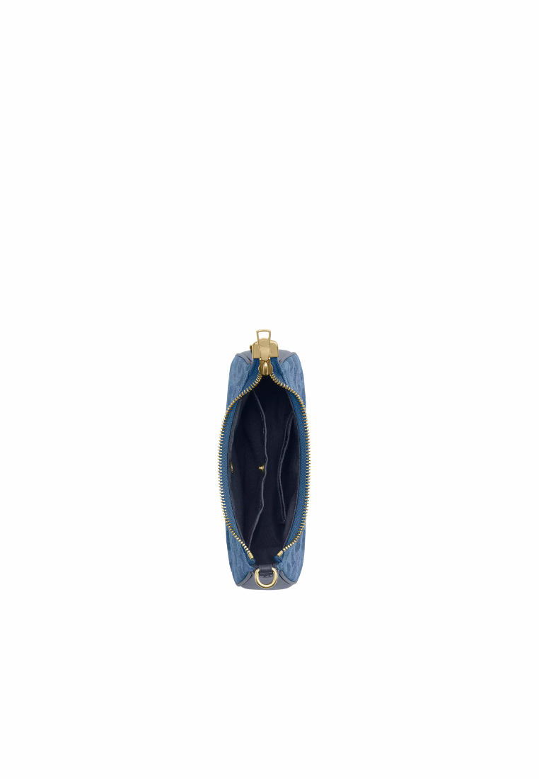 ( PREORDER ) Coach Teri Mini In Signature Denim Crossbody Bag In Gold Indigo CDQ25